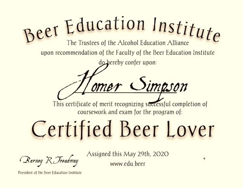 Certified Beer Lover